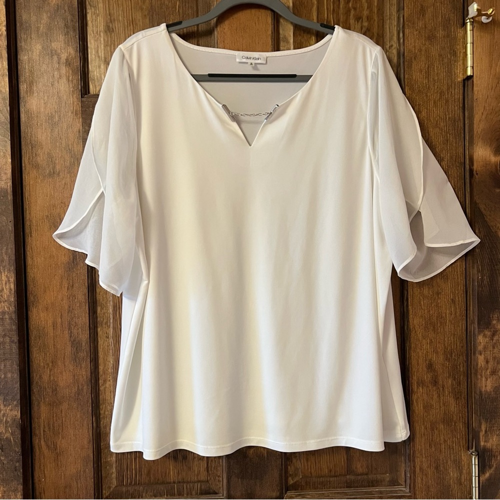 Calvin Klein Women's White Blouse